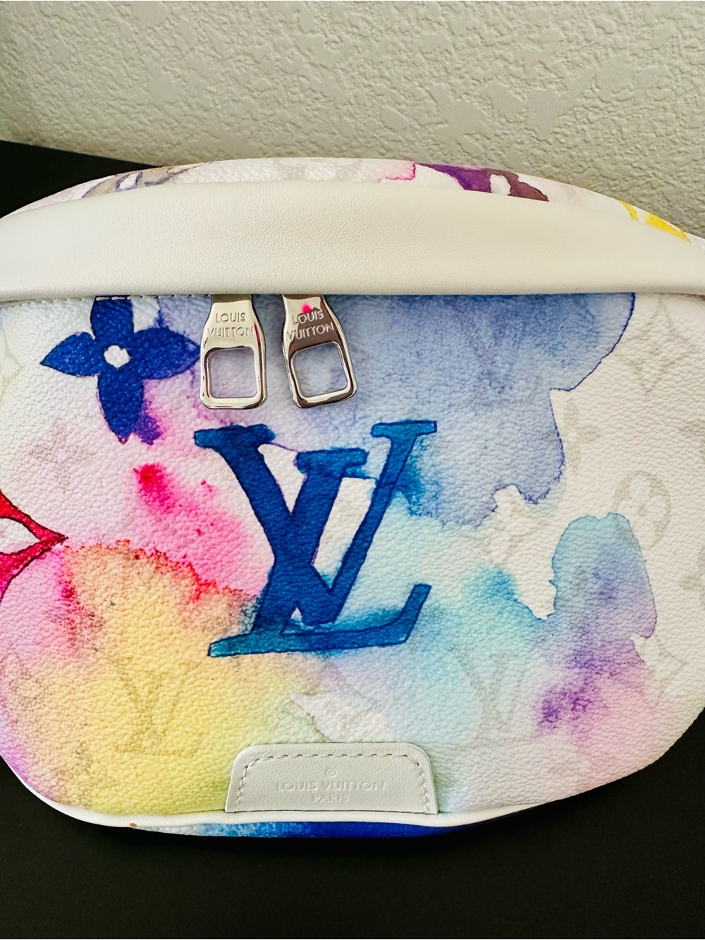 Louis Vuitton White Canvas Multicolor Watercolor Monogram Crossbody Bum Bag - Picture 3 of 9